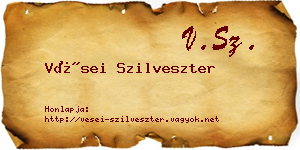 Vései Szilveszter névjegykártya