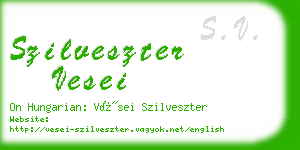 szilveszter vesei business card